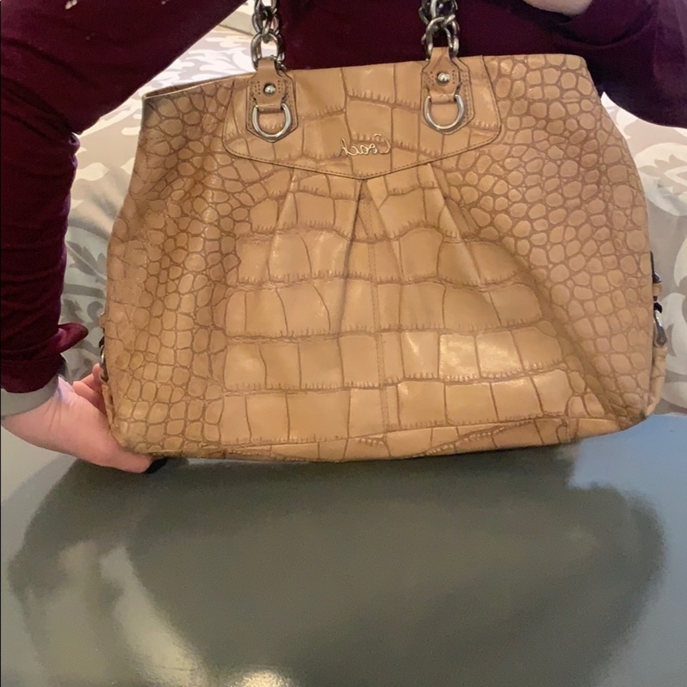Leather Coach handbag